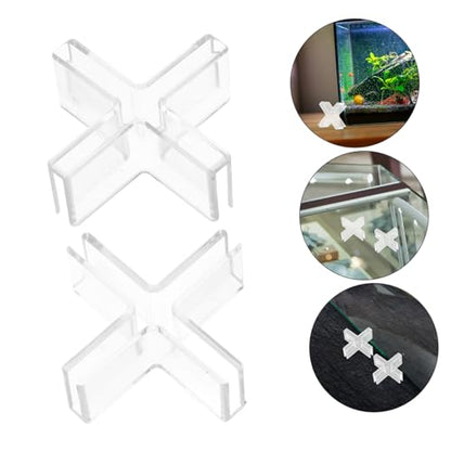 ABOOFAN 30pcs Plastic Glass Fixing Clamps for Aquariums and Display Cases Easy Installation Fish Tank Organizer Shelf Mounting Brackets for Cabinets and Showcases