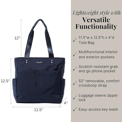 Baggallini Carryall North/South Tote - color: French Navy