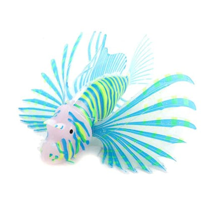 Fish Tank Landscape Ocean Tropical Fish Underwater Ornaments Lionfish Simulation Fish Aquatic Pet Supplies(A,Blue)