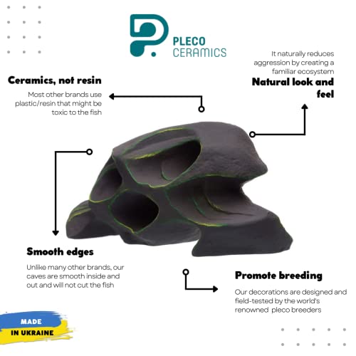 Plecoceramics Honeycomb Aquarium Hiding cave Decoration for bettas Cichlids plecos