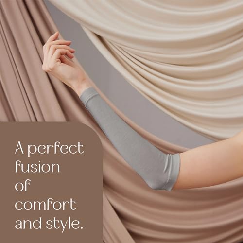 Modest Arm Cover | Jersey Arm Cover | Modest Sleeve Covering for Muslim Women - color: Silver