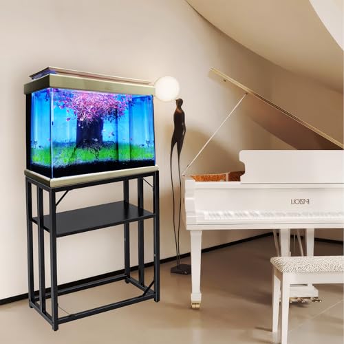 Fish Tank Stand, Aquarium Stand for 20 Gallon, Upgrade Aquarium Turtle Tank, Adjustable 2-Tier Fish Tank Rack ( 24.8" L x 13" W x 30.1" H )