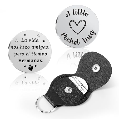 Pocket Hug Token 2026 Graduation Giftsfor her him Mothers Day Gifts for Mom Thank You Gift for Her Him - color: La Vida Nos Hizo Amigas