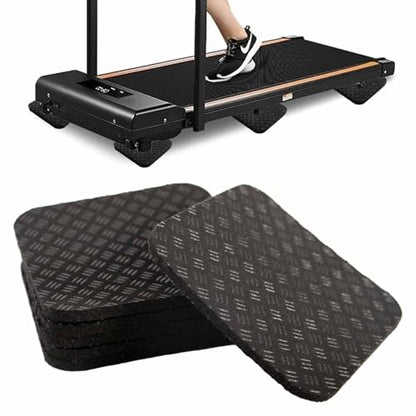 Non-Slip Treadmill Mat Pads, 4x4 Inch High Density Silicone Exercise Equipment Mat - Double-Sided Anti Vibration Pad for Treadmill, Walking Pad, Exercise Bike, Floor Protection - size: 4 PCS