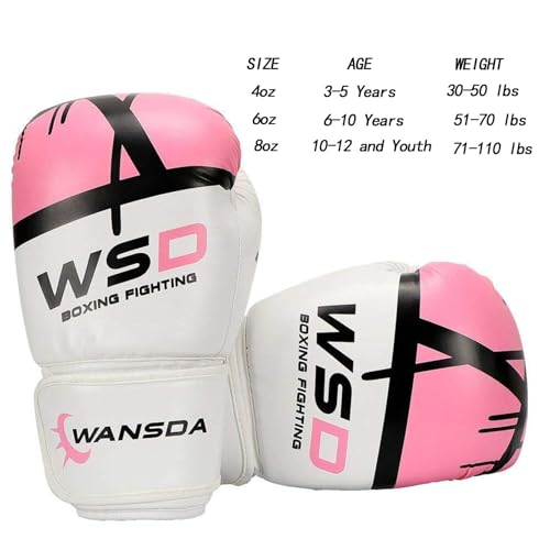 Luwint Kids Youth Boxing Gloves 4oz 6oz 8oz, Premium Training Sparring Gloves for 3-5 6-10 10-12 Years and Teens, Beginner Heavy Bag Gloves for Kickboxing Punching MMA Muay Thai - size: 8 oz (70-110 lbs)