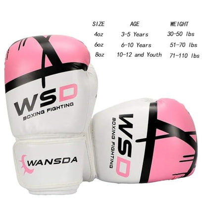 Luwint Kids Youth Boxing Gloves 4oz 6oz 8oz, Premium Training Sparring Gloves for 3-5 6-10 10-12 Years and Teens, Beginner Heavy Bag Gloves for Kickboxing Punching MMA Muay Thai - size: 8 oz (70-110 lbs)