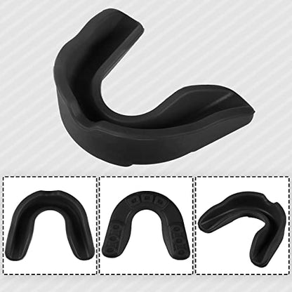 Frienda 50 Pcs Football Mouth Guards Bulk Youth Football Mouthpiece Sports Athletic Mouthguard Teeth Guard for Hockey Karate Basketball Boxing Lacrosse Rugby - color: Black