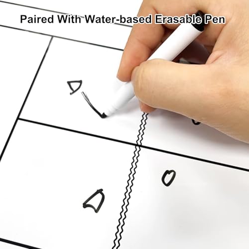 Tennis Marker Board, Non-Magnetic PVC Dry Erase Coaching Board, Tennis Coach's Clipboard, Tennis Tactical Board, Double-Sided, for Tennis Strategy