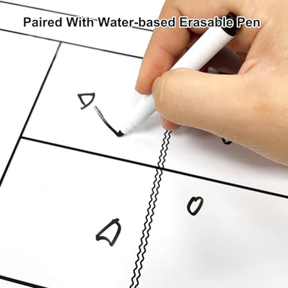 Tennis Marker Board, Non-Magnetic PVC Dry Erase Coaching Board, Tennis Coach's Clipboard, Tennis Tactical Board, Double-Sided, for Tennis Strategy