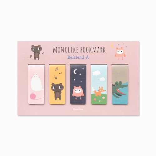 Monolike Magnetic Bookmarks Befriend A, Set of 5 - color: Befriend a