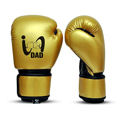 Ultimate - I Boxing Dad - Kids Boxing Gloves MMA Boxing Muay Thai Bag Work - color: Gold, size: 6 Oz