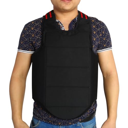Boxing Chest Protector Karate Vest Chest Protection, Adjustable Karate Waistcoat, and Chest Protector for Adults and Kids Sparring Gear for Boxing, Karate, and Impact Sports