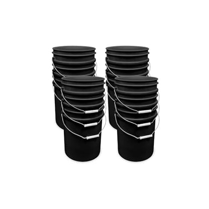 ePackageSupply 5 Gallon Bucket - Food Grade Bucket BPA-Free, Black,12 Pack - color: Black, size: 12 Packs