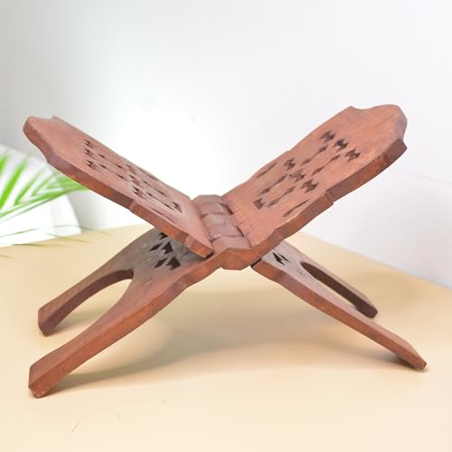 Goofy Turtle Wooden Book Stand rehal for Reading - for Geeta or gita Bible Granth Saheb ramcharit Manas rehal Quran Stand 18 INCH