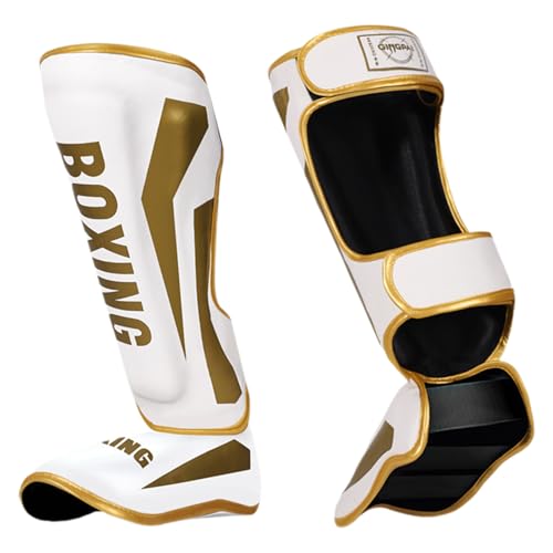 Martial Arts Shin Guards Kickboxing Shin Pads, Leg Guards with Instep Protection Training Equipment