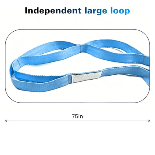 Stretching Strap with 10 Loops Non-Elastic Yoga Strap for Physical Therapy Pilates Dance Gymnastics Stretch Band for Daily Flexibility Routine at Home Gym Travel Includes Exercise Guide - color: Blue