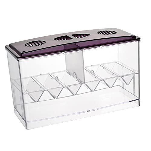 Aquarium Breeding Box Hatchery Newborn Tank 3-Chamber Acrylic Guppy Fry Isolator 8.54x3.94x5.12inch