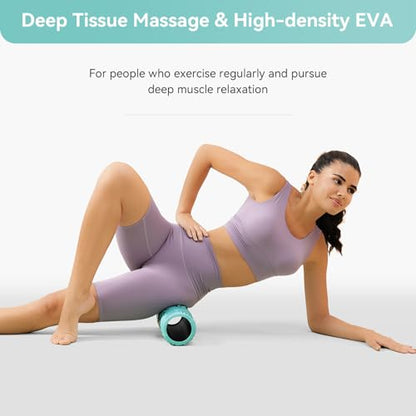 SUBCULTURE Pick Foam Roller - Medium Density Deep Tissue Massager for Muscle Massage and Myofascial Wave Textured Release, Back Roller for Pain Relief & Stretching - color: Turquoise