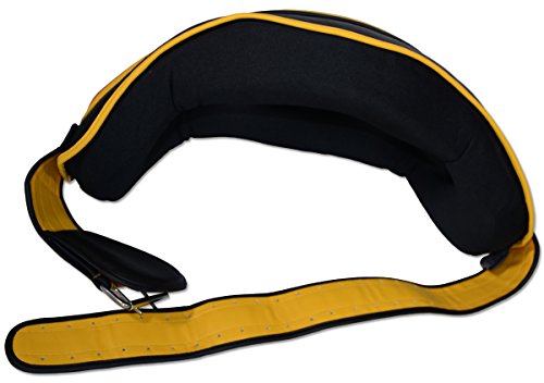 MMA Muay Thai Belly Pad - style: Buckle (Yellow/Black/Orange)