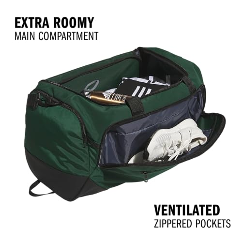 adidas Defender 5 Duffel Bag for Sports, Gym and Travel, Team Dark Green, OSFA - color: Team Dark Green, style: Medium (59l)