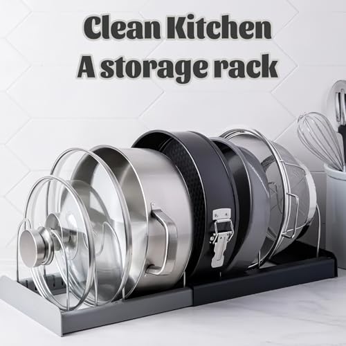 Pot Lid Rack and Baking Pan Cookware Storage Organizers Inside Cabinet for Under Cabinet