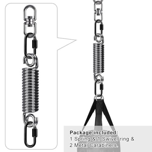 SELEWARE Boxing Punching Bag Hanger, Heavy Bag Hanger Bracket for Heavy Bag Boxing Muay Thai Training Hardware - color: Heavy Bag Spring with Close Swivel