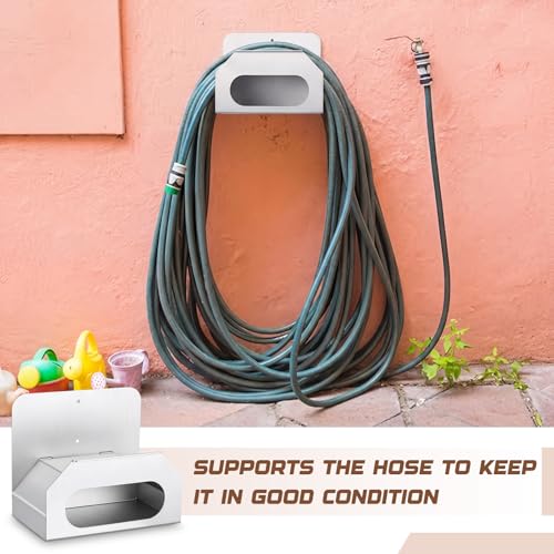 Zonon 1 Pack Aluminum Air Hose Hanger Wall-Mount Air Hose Storage Organizer Holder with Pre-drilled Hole and Screws for Race Trailer, Garage, Shop, Enclosed Trailer