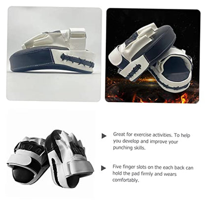 HEMOTON Boxing Pads Focus Mitts Curved Kickboxing Hand Pads Sturdy PU Material Strike Shield for Martial Arts Training Suitable for Boys and Girls and Adults for Taekwondo Practice
