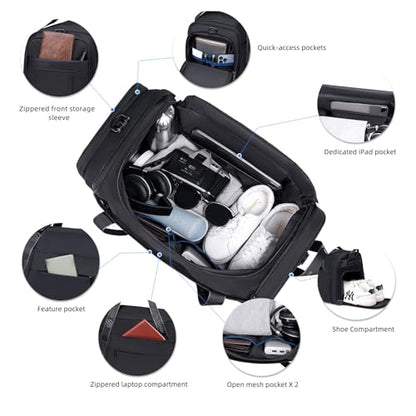 ARCTIC HUNTER AH Gym Bags for Men Women, 42L Large Travel Duffle Bag, Carry On Bag for Airplanes with Shoe Compartment for Sports, Weekend Trips, Overnight and Camping - Black - style: Duffel Bag Pro