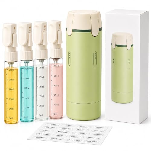 4 in 1 Travel Dispenser Bottle, 4x30ml Pump Bottles for Toiletries - color: Green