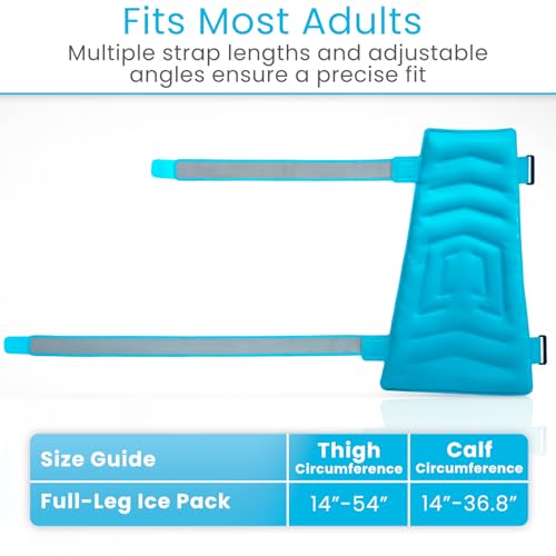 Arctic Flex Full Leg Ice Pack Wrap (Hot & Cold Therapy) - Large, Reusable Gel Ice Pack for Injuries & Swelling - ICY Sleeve for Leg Pain Relief - Cold/Hot Wrap for Thigh, Hips, Knee, Shins & Back