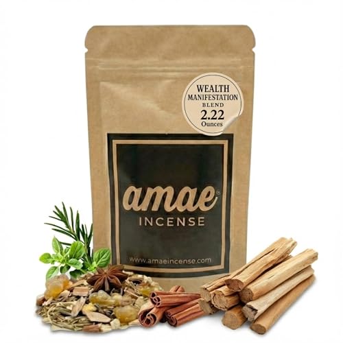 Loose Incense with Frankincense, Cinnamon, Wealth Manifestation Mix 2.22 oz - color: Manifestation, size: 2.22 oz