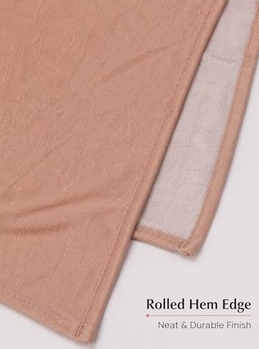 Premium Stretch Cotton Gradient Scarf for Women, Soft Jersey Wrap Shawl, Lightweight Ombre Hijab for Everyday Wear - color: Mctlo2537-camel