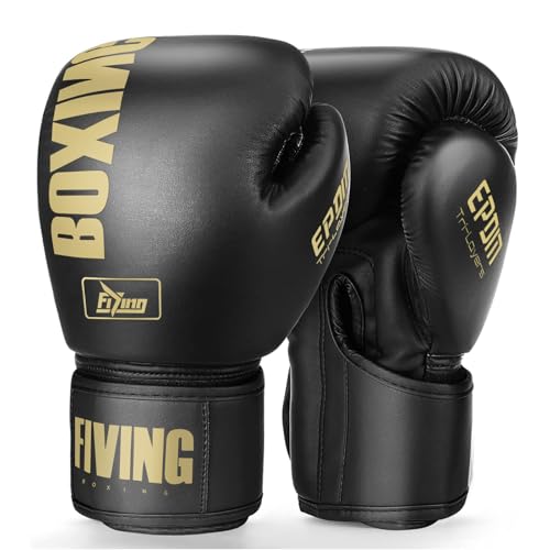 Boxing Gloves for Men&Women,Training,MMA,Sparring,Muay Thai,8oz-16oz - color: Gold, size: 12oz