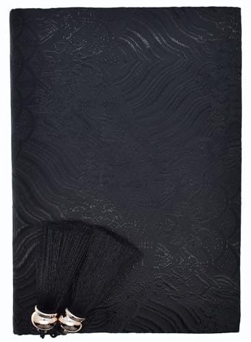 BLBMH B6 Notebook Cover 5x7.2 | Handmade Fixed Non-Stretch Fabric Sleeve with Bookmark | for Small Journal Planner Travelers Notebook | Gift for Women - Black - color: Black, size: 7.2in