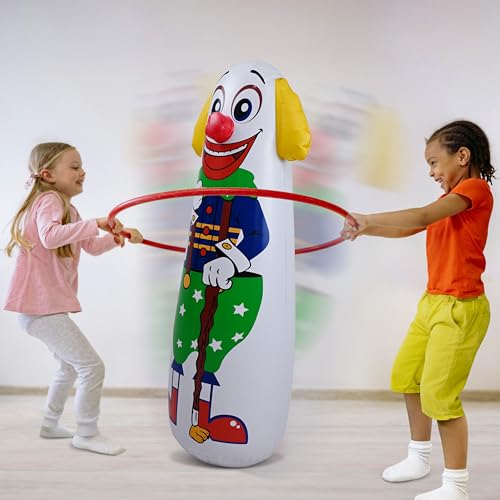 Jet Creations Inflatable Clown Punching Bag, 42" Tall