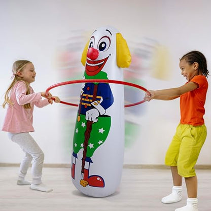 Jet Creations Inflatable Clown Punching Bag, 42" Tall