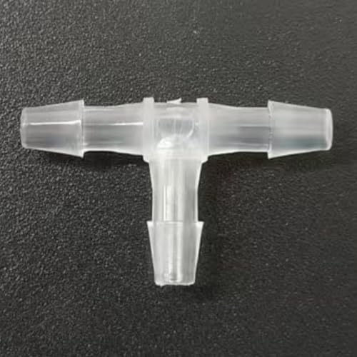 3 Way Tee Connector Equal Barbed T-Fitting 3 Way Hose Barb Adapter for Laboratory Biochemical Analytical Instruments Food Machinery Aquarium Equipment 100pc/pk (3.2mm 1/8'' Cir) - size: 3.2mm 1/8'' Cir