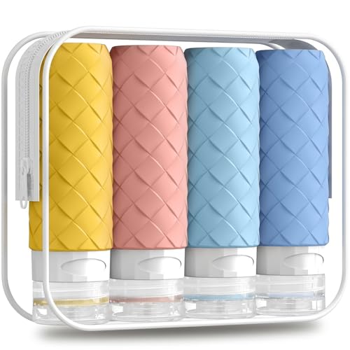 Silevoler Travel Bottles for Toiletries, TSA-Approved Travel Size Container - color: Bright