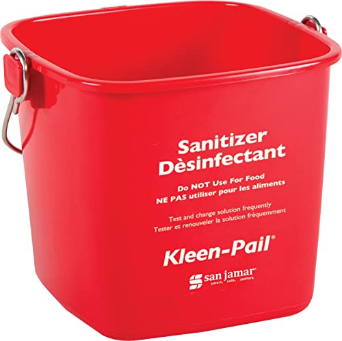 San Jamar Kleen-Pail® Plastic Cleaning Bucket 3 Quarts Red - color: Red, size: 3 Quarts