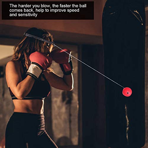 Demeras MMA Speed Training Ball Boxing Reflex Ball with Headband Upgraded Boxing Reflex Ball for Reflex Speed Training