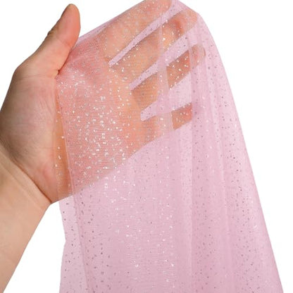 1pc Fall/Halloween Table Runner 10 ft Pink Metallic Foil Sheer - color: Pink