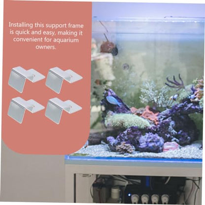 UKCOCO 4pcs Heavy Duty Stainless Steel Aquarium Lid Holders for Fish Tank Durable Bracket Support for Glass Tanks for Open Aquariums and Turtle Habitats