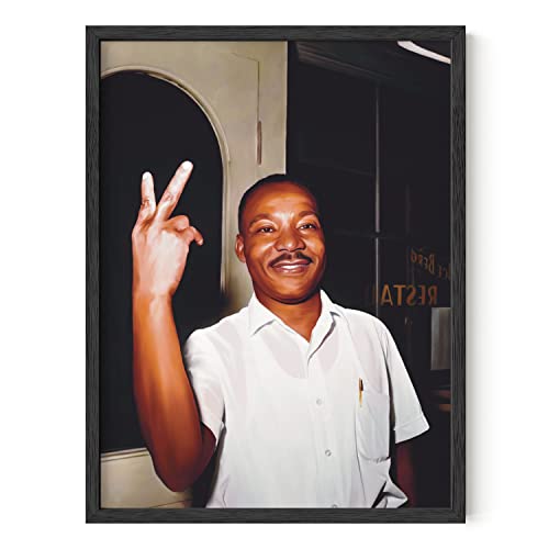 HAUS AND HUES Martin Luther King Poster - African American Wall Art, American History Posters for Classroom, MLK Poster African Art Wall Decor, Martin Luther King Photos (Unframed, 12x16) - color: Mlk, size: 12"L x 16"W