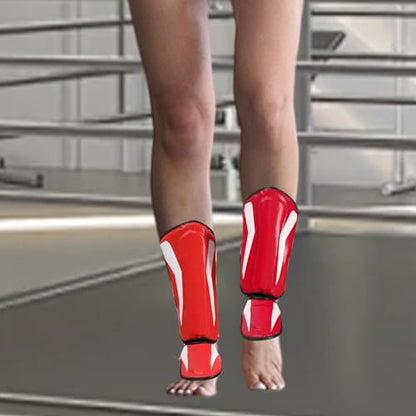 Muay Thai Kickboxing Shin Guards, Leg Guards Shin Instep Pads Shin Protection for Kickboxing, Sanda, Sports, Arts