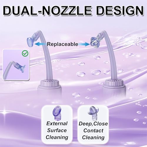 Portable Bidet Sprayer,500Ml,Portable Perineal Wash Bottle Dual Nozzles,Gentle Water Flow,Soft Material,EVA Body,Textured Grip,Travel and Home Use,A - color: A