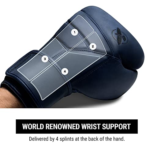 Hayabusa T3 LX Leather Boxing Gloves | Leather Boxing Gloves, Training Gloves Men and Women, Sparring Gloves, Heavy Bag Gloves, 16oz Boxing Gloves, Muay Thai Gloves - color: Indigo, size: 12oz