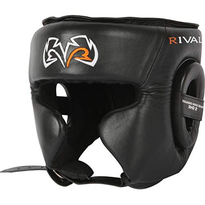 RIVAL Boxing RHG2 Hybrid Headgear - Ultra-Thin, Super-Sleek Design, Compact Training Style with Cheek Guards - color: Black, size: X-Large