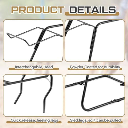 Blulu 43 Inch Collapsible Roping Dummy Body Roping Heading and Heeling Dummy, Brown, No Head