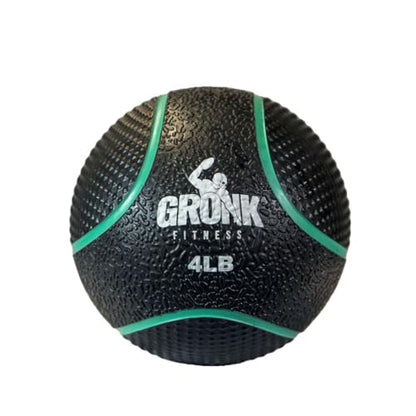 Gronk Fitness Premium Medicine Ball | Non-Slip Weighted Medicine Ball | Great Wall Ball for Full Body Workouts | Perfect for Strength & Conditioning Exercises - size: 4